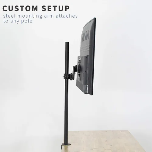 Vista 4 de VIVO Soporte universal para TV de 32 a 55 pulgadas con placa VESA extraíble de 2.953 x 2.953 in a 15.748 x 15.748 in, se adapta a tubos de hasta 2.0