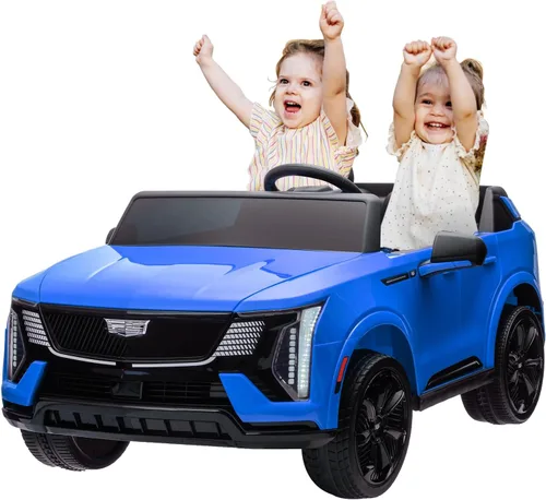 Vista 11 de GarveeLife - Coche eléctrico de 24 V y 2 plazas para niños con licencia Cadillac Negro