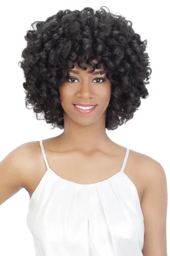 Vista 4 de Vivica A. Fox (Roots) - Peluca sintética de encaje frontal suizo en 99J
