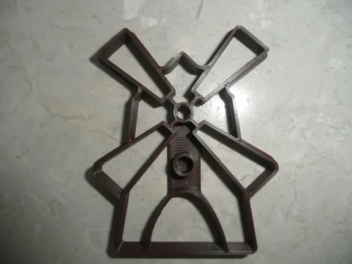 Vista 3 de WINDMILL - Sello de galletas detallado de madera antigua estilo holandés fabricado en Estados Unidos PR4499