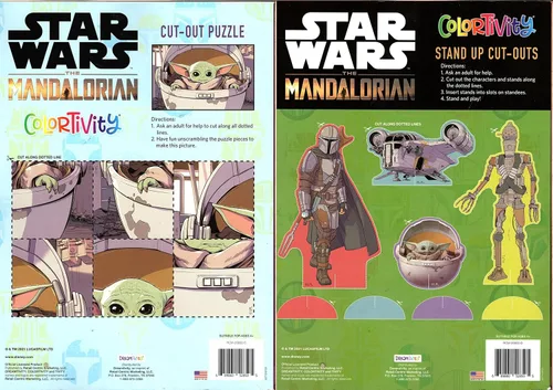 Vista 5 de Disney Star Wars Mandalorian - Coloring & Activity Books - The Force is Strong & The Asset (Set of 2 Books)