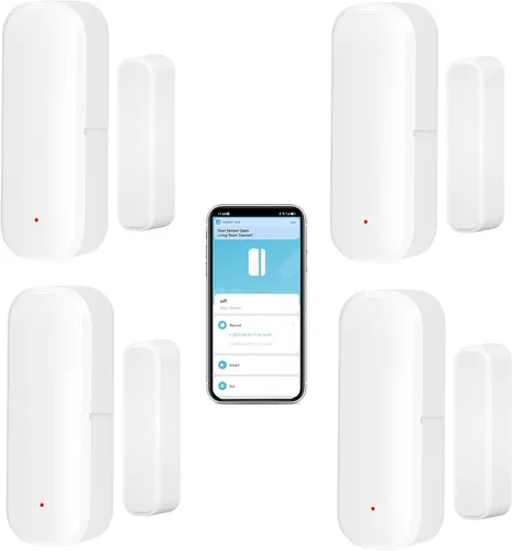 Vista 7 de Sensor de puerta WiFi inteligente: sensor de ventana inalámbrico con alerta de notificación de aplicaciones, sensor de contacto abierto de puerta