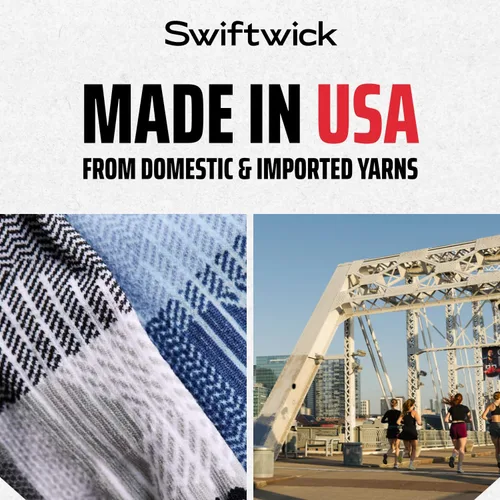 Vista 8 de Swiftwick - Calcetines antideslizantes para correr FLITE XT invisibles, calcetines de golf, máxima estabilidad Negro