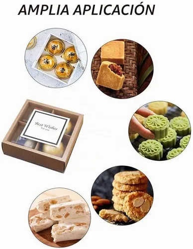 Vista 6 de 15 Paquetes de Cajas para Cupcakes con Insertos y Ventanas de Exhibición, Cajas de Regalo de Papel Kraft Marrón para Dulces, Contenedores