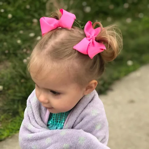 Vista 6 de 20 PIEZAS Lazos para el Cabello de 3 Pulgadas para Niñas Cinta de Grogrén Accesorios para el Cabello de Niñas Pequeñas con Pinzas de Cocodrilo