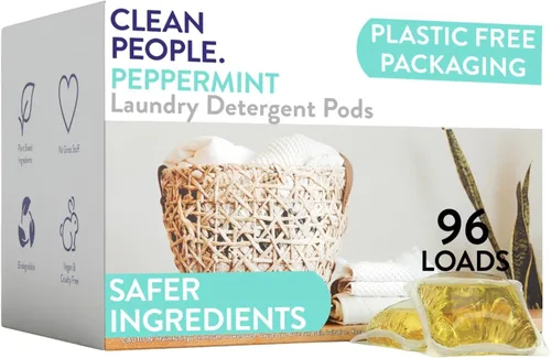 Vista 10 de The Clean People Cápsulas de detergente para ropa sin fragancia, cápsulas de lavandería hipoalergénicas, ultra concentradas, embalaje reciclable
