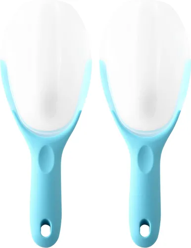 Vista 12 de Spring Chef Cuchara de hielo magnética para congelador, cuchara de palomitas de maíz de plástico flexible sin BPA con mango de agarre suave, cuchara
