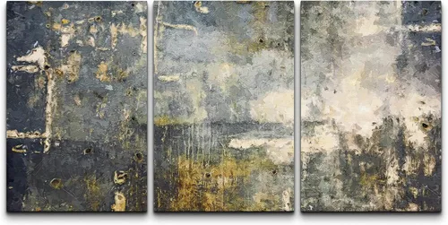 Vista 233 de wall26 Lienzo enmarcado para pared, juego de arte de acuarela pastel, paisaje rural, ilustraciones con formas abstractas, arte moderno, decorativo