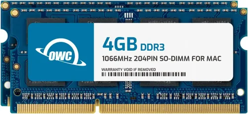 Vista 10 de OWC Memoria RAM SO-DIMM PC8500 DDR3 1066MHz SO-DIMM de 4 GB (2 x 2 GB) compatible con MacBook de finales de 2008, 2009 principios de 2010, modelos