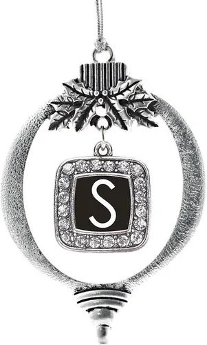 Vista 67 de Inspired Silver - Adorno con dije de reina de rodillo - Adornos navideños cuadrados de plata con joyas de circonita cúbica
