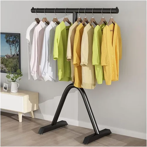 Vista 2 de Perchero de ropa resistente, ligero y minimalista de lujo para el piso al techo, perchero para colgar ropa para dormitorio, perchero independiente