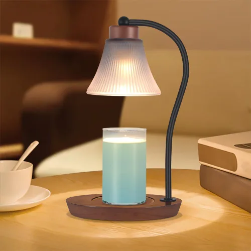 Vista 8 de Mocosa Lámpara Calentadora de Velas con Temporizador y Atenuador, Calentador Eléctrico de Cera para Velas de Tarro, Regalos de Navidad y Cumpleaños