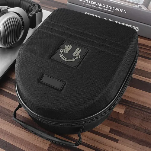 Vista 6 de Geekria Funda protectora protectora para auriculares de gran tamaño, funda protectora de repuesto para viaje con almacenamiento de cables