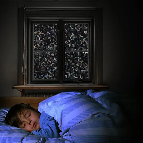 Vista 4 de LEMON CLOUD Película de Privacidad para Ventana con Oscurecimiento Total, Adherencia Estática, Cubierta Decorativa Esmerilada para Ventana, Película
