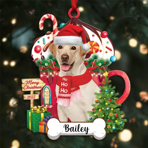 Vista 16 de Amantes de los perros de Navidad – Navidad de perros disponibles para muchos perros Shi Tzu – Adorno con forma personalizada, adorno de Navidad