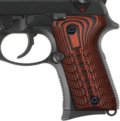 Vista 8 de Guuun Empuñaduras G10 para Beretta 92/96 Compacto, Textura Mecánica OPS Negro