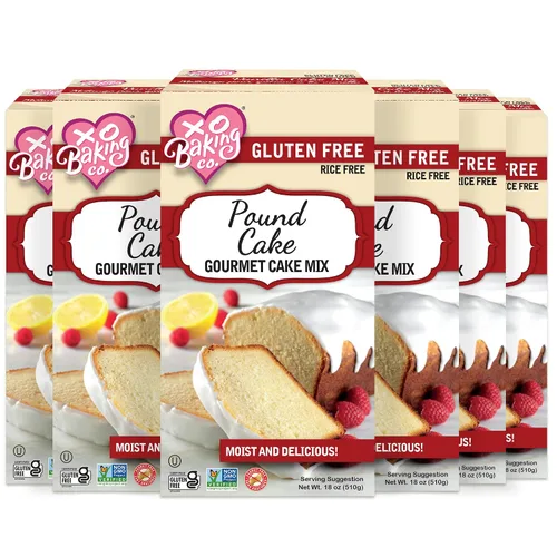 Vista 24 de XO Baking Co. Mezcla gourmet para pastel de zanahoria sin gluten; contiene zanahorias reales; sin OGM; kosher; sin arroz; sin soja; sin lácteos; sin
