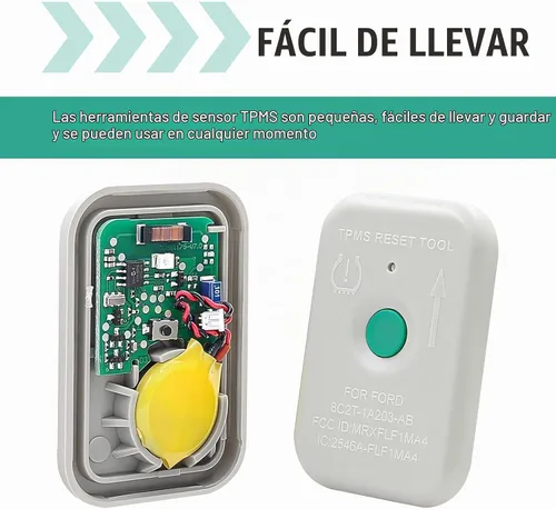 Vista 4 de TPMS 19 Restablecimiento de presión de neumáticos, herramienta de programación de sensor de reinicio TPMS, accesorio OEM de repuesto #8C2T-1A203-AB