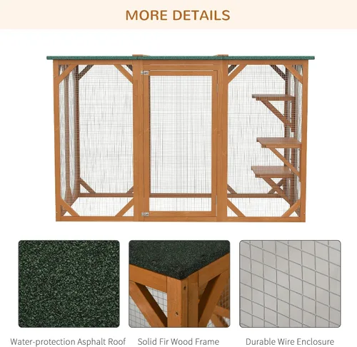 Vista 5 de Multi-Layer Large Cat House with Water-Resistant Roof for Indoor/Outdoor Use