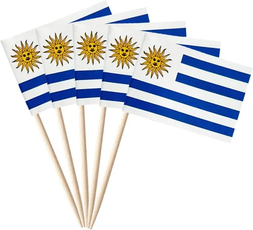 Vista 29 de stidsds 100 banderas de Antigua y Barbuda con palillos de dientes de Antigua y Barbuda, mini adornos pequeños para cupcakes de Antigua y Barbuda