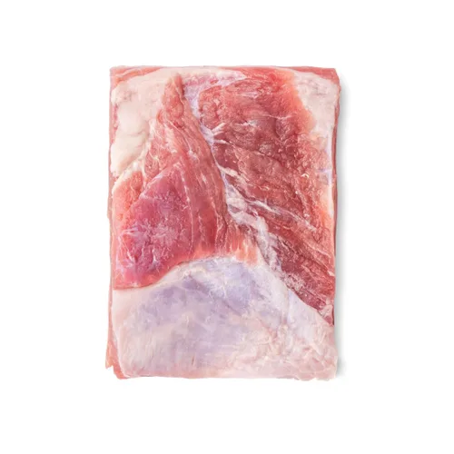 Vista 5 de Cerdo con sal curada (Tocino), vientre de cerdo curado (piel encendida), peso neto 16 oz (1 libra) bolsa de envasado al vacío, utilizada