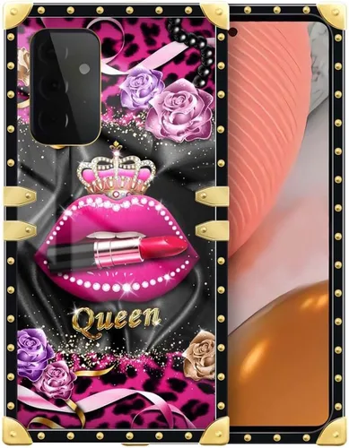 Vista 81 de Funda compatible con Samsung Galaxy A03S 4G, TPU suave de lujo y parte trasera de policarbonato duro para niñas y mujeres, funda protectora a prueba