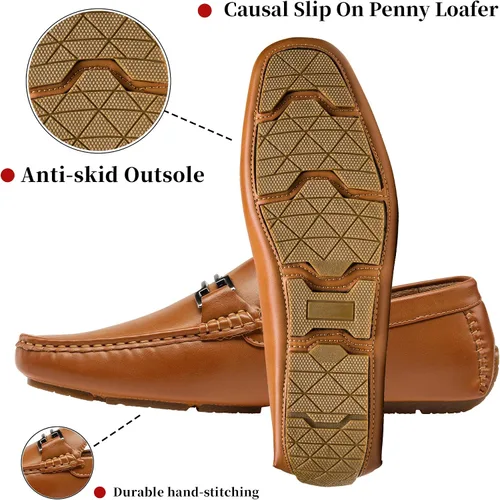 Vista 4 de Jousen Mocasines para hombre estilo casual sin cordones ligeros para conducir
