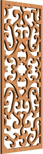 Vista 74 de 9 3/8 pulgadas de ancho x 24 3/8 pulgadas de alto x 1/4 de alto Smithfield paneles de pared de madera con calado, abedul
