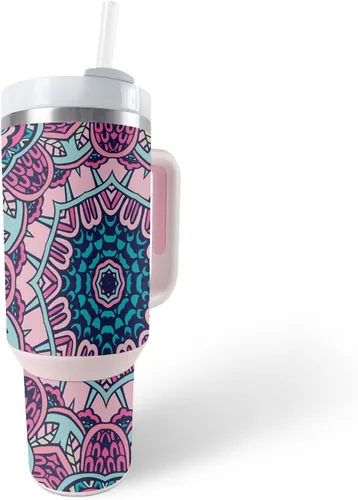 Vista 6 de MightySkins Skin - Vaso de vinilo compatible con Stanley The Quencher H2.0 FlowState de 40 onzas, Swirly, protectora, duradera y única, fácil