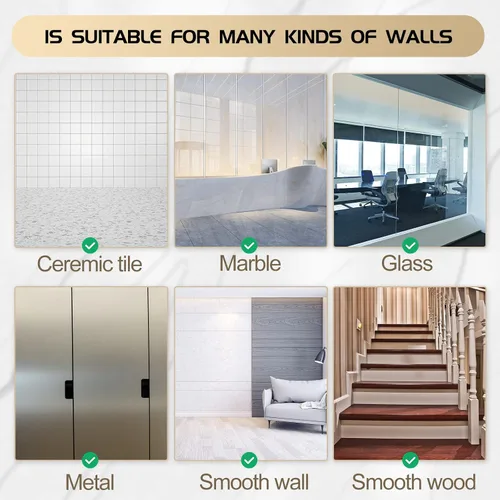 Vista 7 de 15 calcomanías de borde de espejo, calcomanías de decoración de pared, removibles, despegar y pegar, protector contra salpicaduras para decoración