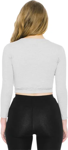 Vista 3 de American Apparel Camiseta de manga larga Julliard de algodón y elastano para mujer