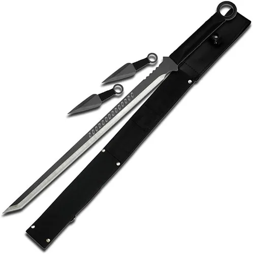 Vista 3 de Snake Eye - Espada táctica de espiga completa Katana/espada ninja/machete/cuchillo de lanzamiento, 27 pulgadas.