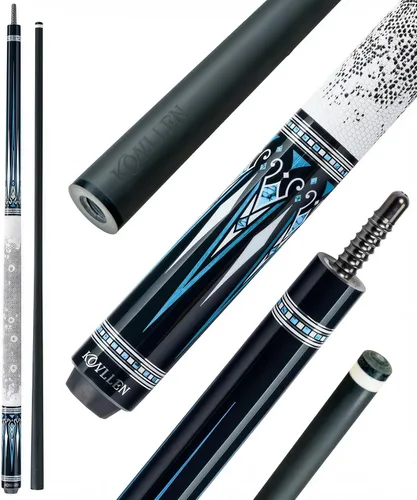 Vista 9 de KONLLEN 1.0 and 2.0 Carbon Pool Cue Series 1.0 Blue Smooth Grip