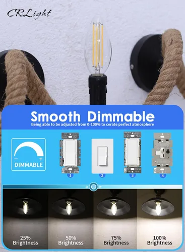 Vista 4 de Dimmable 8W 4000K Neutral White E12 LED Candelabra Bulb, 6 Pack