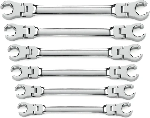 Vista 9 de GEARWRENCH 5 piezas, juego de llaves de tuerca cónica de cabeza flexible, SAE - 81910