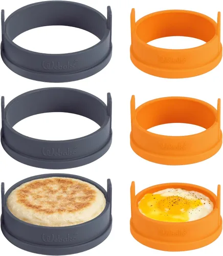 Vista 6 de Webake Moldes de silicona para bandeja redonda de disco de 3 y 4 pulgadas para pasteles, parte superior de muffins, bollo, natillas, tarta