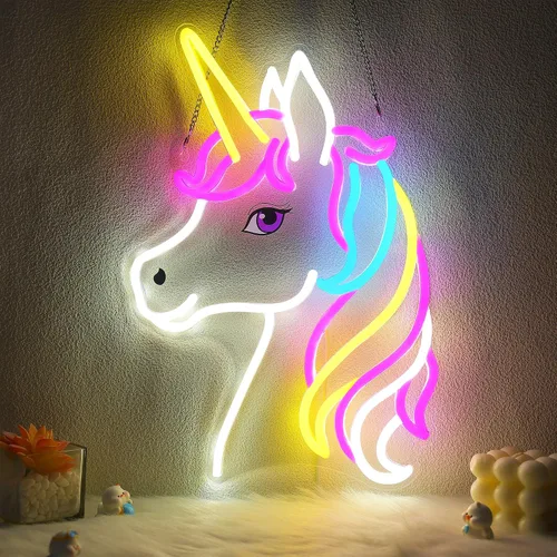 Vista 18 de CoolGift Mart Letrero de neón de tiburón, luz LED regulable de tiburón, decoración de pared de animales, regalo de Navidad, regalo de elefante