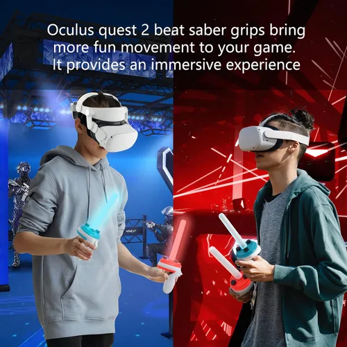 Vista 8 de Beat Saber Oculus Quest 2 Accessories, Oculus Quest 2 Sword Grip,Oculus Quest 2 Holder White, Headset Display Stand Compatible with Oculus Quest