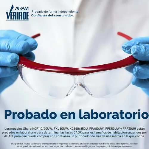 Vista 7 de Sharp KC-850U, purificador de aire Plasmacluster con función humidificadora