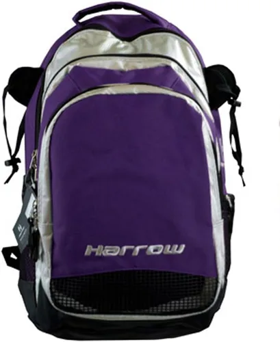 Vista 4 de Mochila para hockey o lacrosse, de la marca Harrow, modelo Elite Gris/Negro