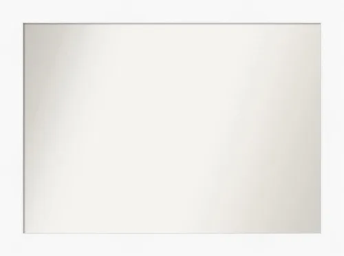 Vista 66 de Amanti Art Espejo de baño plateado para sobre el fregadero, espejo cuadrado de níquel cepillado de 30 x 30 pulgadas, marco moderno grande, se cuelga