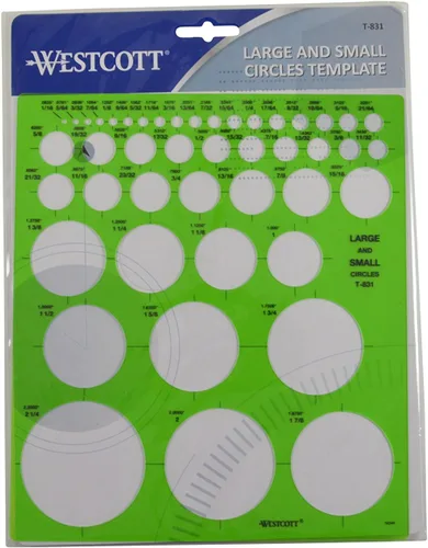 Vista 2 de Westcott LetterCraft - Plantilla para círculos grandes y pequeños (T-831)