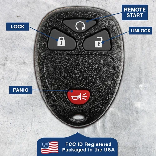 Vista 6 de KeylessOption Llavero de repuesto para 2007 2008 2009 2010 2011 2012 2013 2014 2015 2016 2017 Buick Cadillac Chevrolet Chevy GMC Pontiac Saturn Negro