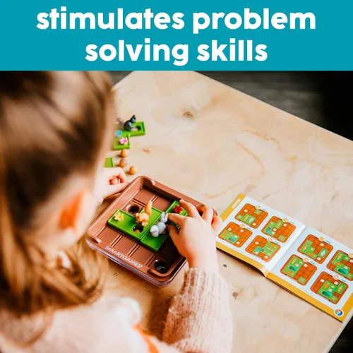 Vista 16 de SmartGames Squirrels Go Nuts Sliding Logic - Juego de rompecabezas de viaje con 60 desafíos para niños a partir de 6 años