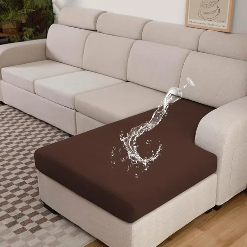 Vista 23 de Fundas de cojín impermeables para sofá, fundas de asiento de sofá, fundas de cojín individuales elásticas para sofá seccional, fundas protectoras