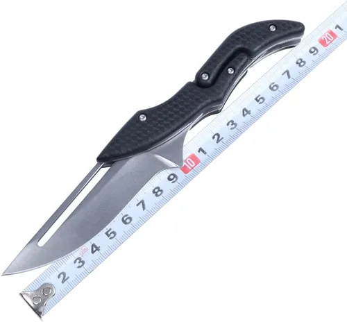 Vista 4 de MASALONG Residual Wings KNI191 Damascus / 5cr15 cuchillo plegable de acero (hoja de lavado de piedra con parte trasera recta+vaina)