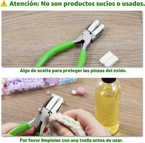 Vista 7 de SPEEDWOX Alicates de punta plana de 5 pulgadas Alicates de mandíbula de Alicates de mandíbula lisa Alicates de nailon sin marcas para doblado