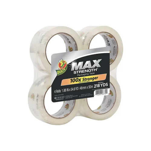 Vista 8 de Duck Max Strength Recambio de Cinta de Embalaje Transparente - Cinta de Embalaje de Máxima Resistencia para Uso Pesado para Cajas de Envío y Mudanza