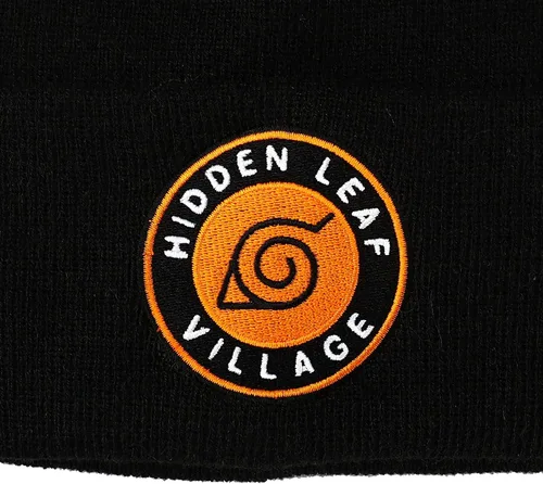 Vista 2 de Naruto Hidden Leaf Village - Gorro de puño negro, Negro, talla única