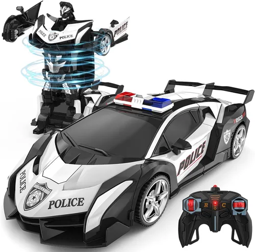 Vista 8 de BLUEJAY - Coches de control remoto transformables para niños de 3 a 12, 2.4 GHz Robot transformador a escala 1:18, deformación con un solo botón